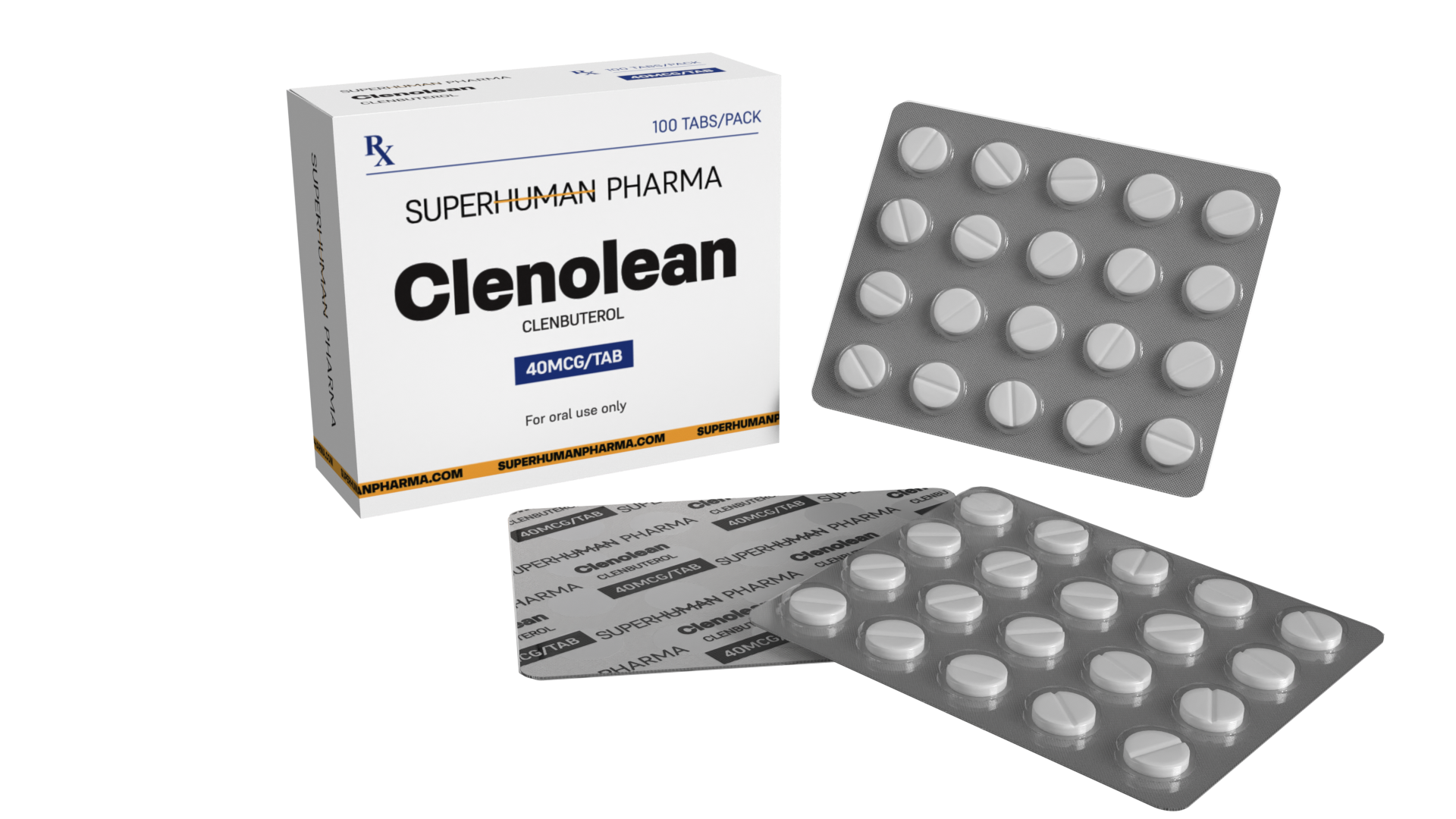 Clenolean 40 mcg [100 comprimidos] SuperHuman Pharma: Estimulante para pérdida de peso