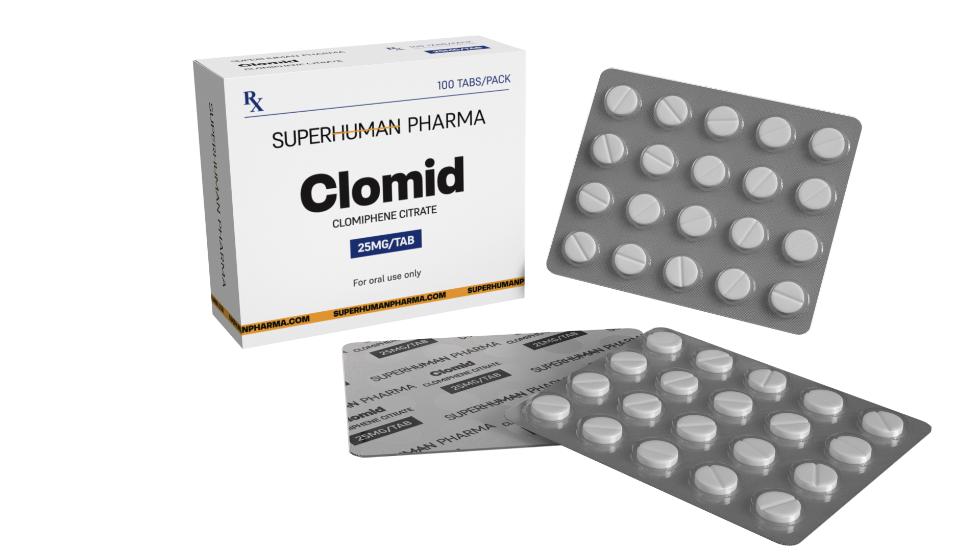 Clomid 25 mg [100 comprimidos] SuperHuman Pharma: Utilizado en la terapia post ciclo