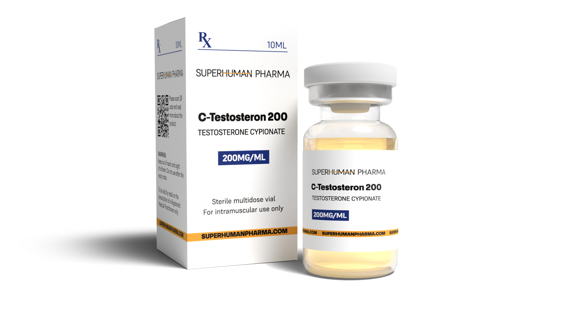 Testosterona Cipionato 10 ml [200mg/ml] SuperHuman Pharma: Anabolizante para aumentar la masa muscular y la fuerza